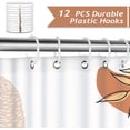 thumbnail image 3 of Abstract Boho Leaf Shower Curtain Mid Century Modern Minimalist Art Decorative Bath Curtain 72 x 72 Inch Polyester Fabric Waterproof Bathroom Curtain with 12 Hooks, 3 of 6