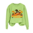 thumbnail image 2 of HOMBOM Womens Graphic Sweatshirt Lightweight Crew Neck Green Fall Pullover Thanksgiving Long Sleeve Tops for Women, 2 of 4