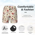 thumbnail image 6 of Picia cute Santa with Gifts pattern Mens Swim Trunks with Compression Liner Stretch Beach Shorts Quick Dry with Zipper Pockets No-Chafing Board Shorts-3X-Large, 6 of 9