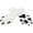 White+Black, variant on Plush Animal Paw Gloves, Furry Fursuit Mittens Gift for Party& Daily Wear