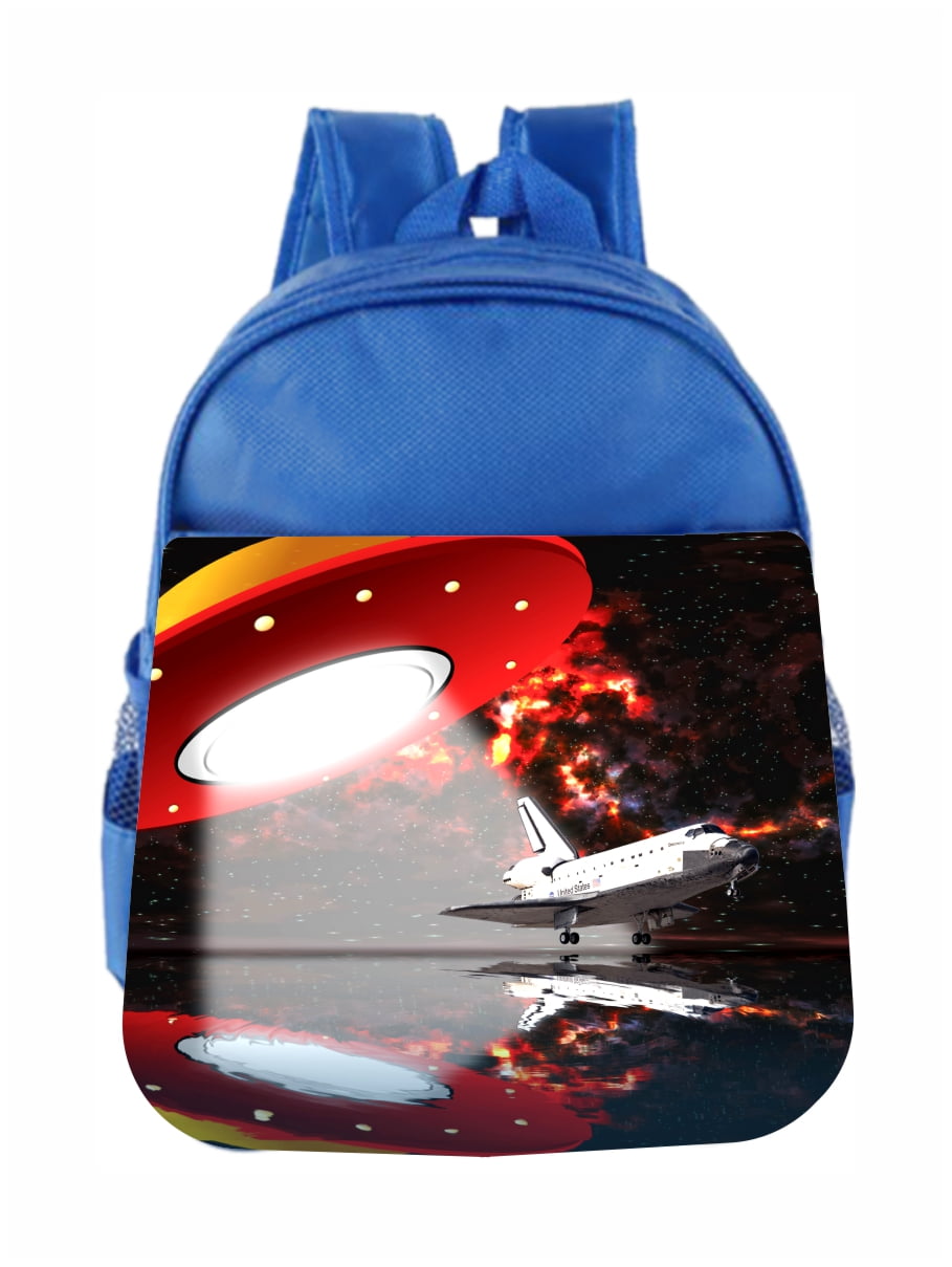 Rockin Wild Racing Car Dinosaurs Personalised Customised Kids Toddlers Nursery School Bag Backpack Blue 