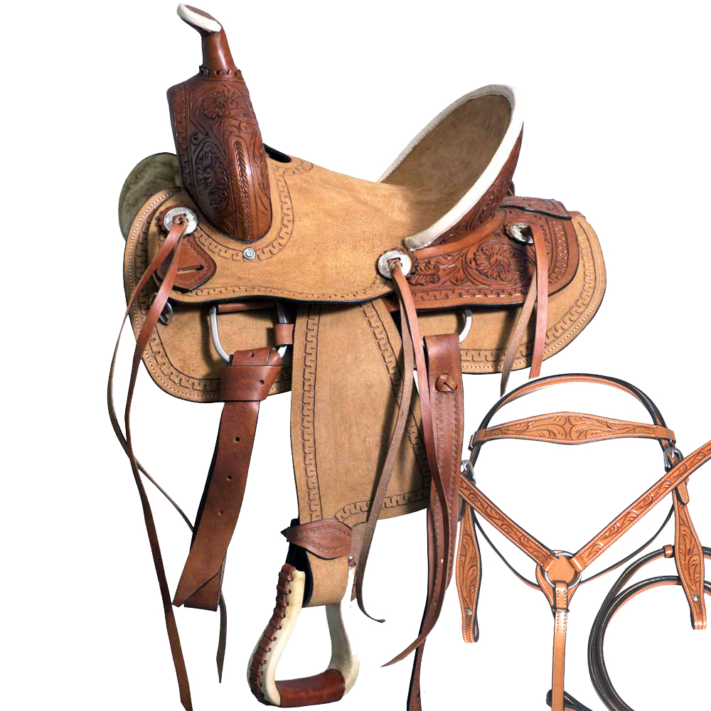 Youth Child Premium Leather Western Pony Miniature Horse Saddle Tack 10/" /& 12/"
