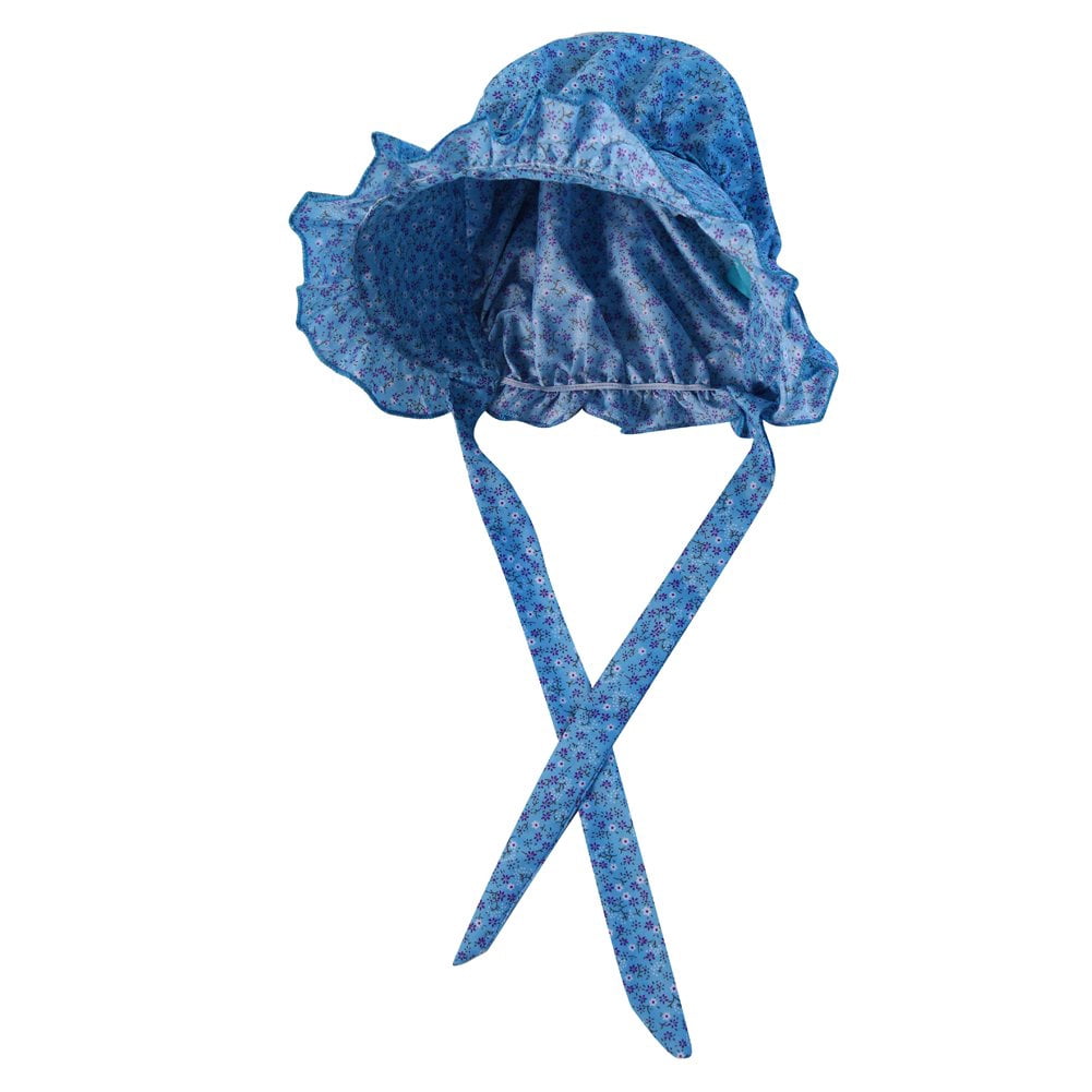 Making Believe Girls Deluxe Bonnet (Girls 4-8 years, Blue Calico)