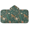 thumbnail image 5 of Yayeee Kids Hooded Towel with Hand Pockets Beach Soft Absorbent Bath Wrap 50 x 23.5 inch, Tiger and Peacock Pattern, 5 of 5