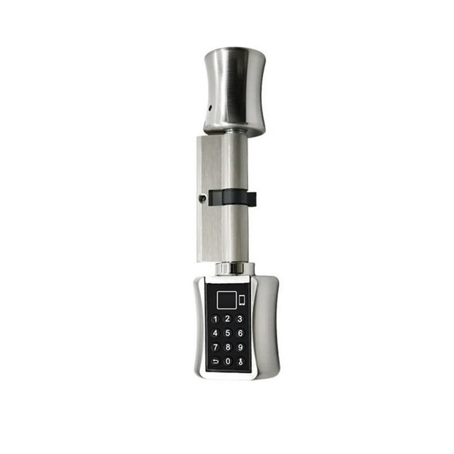 Serrure de Porte à Empreinte Digitale Serrure de Sécurité Électronique à Empreinte Digitale avec Code Numérique Contrôle via Application Smart Life Anti-Perforation Anti-Pick, Résistante à la Corrosion