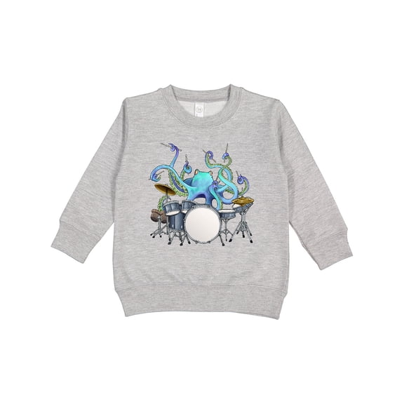 Inktastic Cute Blue Octopus Drumming Toddler Sweatshirt
