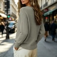 thumbnail image 5 of Kezqiaxn Shirts for Women Trendy Fashion Long Sleeve V-Neck Casual Pullover Tops for Fall and Winter Women's Clothes, 5 of 6