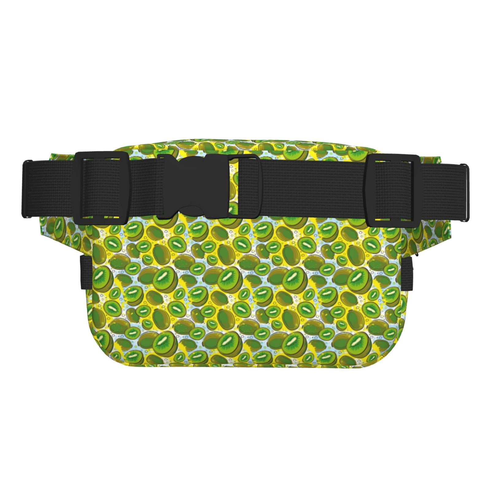 Fuzoiu Kiwi Fruits Summer Print Unisex Square Double Layer Waist Bag,Crossbody Fanny Pack Travel Workout Accessory