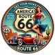 thumbnail image 2 of Chapa Ruta 66 Metal Vintage Pintura Hierro Redonda Del para Pared 30x30cm, 2 of 9