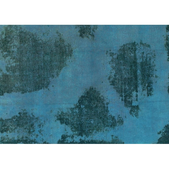 Ahgly Company Indoor Rectangle Abstract Turquoise Blue Modern Area Rugs, 2' x 3'