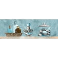 thumbnail image 4 of Gango Decor Blue and Brown Bathroom Scenes Panels; 2 - 18" x 6" Un-Framed Posters, 4 of 4