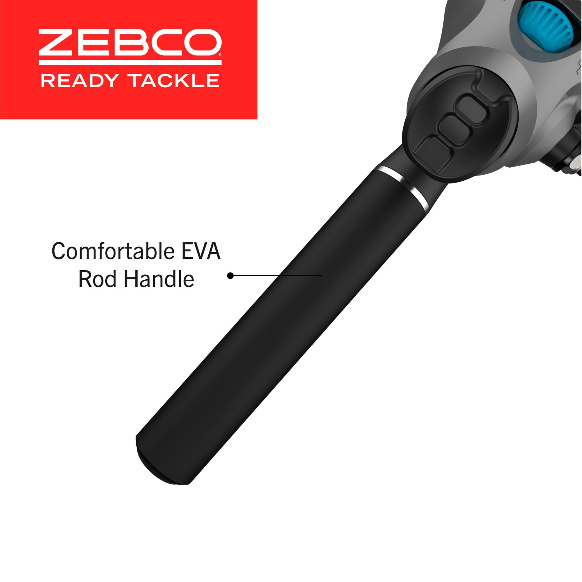 Zebco Ready Tackle Spincast Reel and Telescopic Fishing Rod Combo, Extendable 17-Inch to 5-Foot 6-Inch Fishing Pole, Right-Hand Retrieve, 53-Piece Tackle Kit, Black