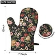 thumbnail image 6 of Cute Oven Mitts,Pioneer Flower Floral Print Pattern Oven Mitt 2-Pack Set,Kitchen Gloves for Oven,Heat Resistant Oven Mitts 7.7"x12", 6 of 7