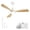 White, variant on Sofucor 48 Inch Smart Ceiling Fan with Lights and Remote/APP Control, Compatible with Alexa/Google, 3 Blade Brown Black Solid Wood Low Profile Ceiling Fan for Indoor Outdoor Bedroom Farmhouse Patio