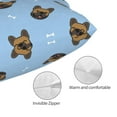 thumbnail image 5 of Kll French Bulldog Face Pillow Covers Envelope Closure,Super Soft And Cozy Fuzzy Fleece Pillow Case Cover 20"X30", 5 of 9