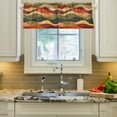 thumbnail image 2 of Yayeee Kitchen Valance Rod Pocket 54" x 18" Living Room Window Curtain, Abstract Desert Pattern, 2 of 6