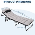 thumbnail image 4 of Portable Camping Cot, Sleeping Cot for Adult, Heavy Duty Folding Cot Max Load 400LBS with Thick Mattress, Camping Bed for Travel Tent Day Bed Outdoor Home Guest Office Nap, 4 of 7
