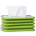 thumbnail image 1 of Caja de papel para pañuelos, servilletero plegable, para el hogar, sobremesa, reposabrazos para coche, estuche para almacenamiento de pañuelos plegable, verde Scienceny HA008372-01, 1 of 7