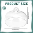 thumbnail image 2 of 9.1 Inch Glass Cake Dome Clear Round Display Cover Lid Transparent Cake Stand Topper Versatile Serving Dish for Birthday Wedding, 2 of 5