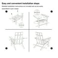 thumbnail image 5 of CASAINC Modern Orange 3-Pack 4.7 inch W Arm Outdoor Patio Folding Wood Adirondack Chair, 5 of 9