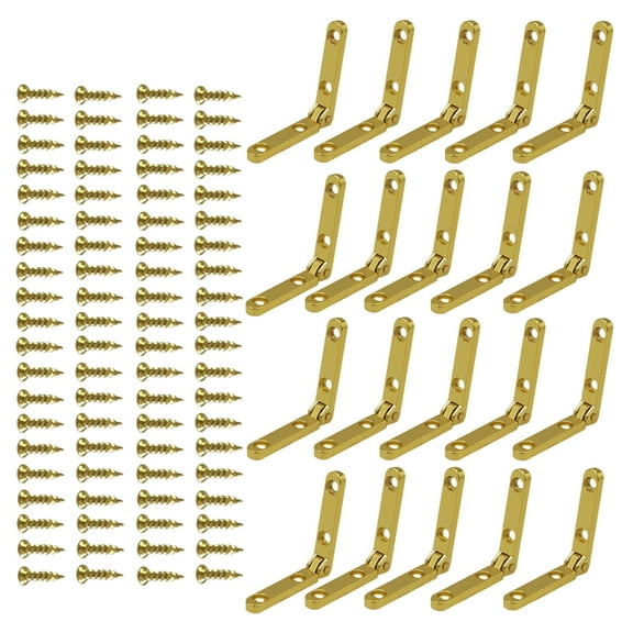 30 Set Gold Hinges Metal Hinges set for Miniature Furniture & Decorative Boxes