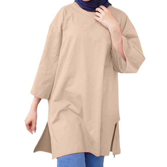 Blouses for women dressy casual Cotton Soft Clothing M Beige womens blouses