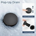 thumbnail image 6 of Bathroom Faucet 3 Hole, Oil Rubbed Bronze Bathroom Sink Faucet with Pop Up Drain, 8 inch Widespread Bathroom Faucet with 360° Swivel Spout, 2 Handle Vanity Faucet with Water Supply Hoses, 6 of 14