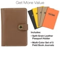 thumbnail image 3 of Excello Global Products Leather Travel Wallet Passport Holder with RFID Blocking and 5 Journals - EGP-HD-0109, 3 of 7