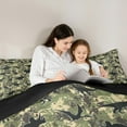 thumbnail image 5 of Manfei Dinosaur Print Comforter Sets King Size, Army Camouflage Down Comforter, Military Theme Reversible Bedding King Comforter Set, Super Cozy Room Decorative, 3 Pieces, 5 of 8