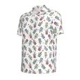 thumbnail image 2 of Vsdgher Boba Milk Tea Print Men's Short Sleeve Stretch Polo Shirt, Moisture-Wicking Performance Polo Shirt, 2 of 8