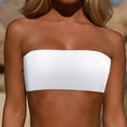 thumbnail image 4 of Women Removable Shoulder Strap Crop Top Strapless Swimwear Tops Strapless Bikini Tube Top Bandeau Swim Top Strapless Tops for Women Tube Top Swimsuit Blouse, 4 of 7