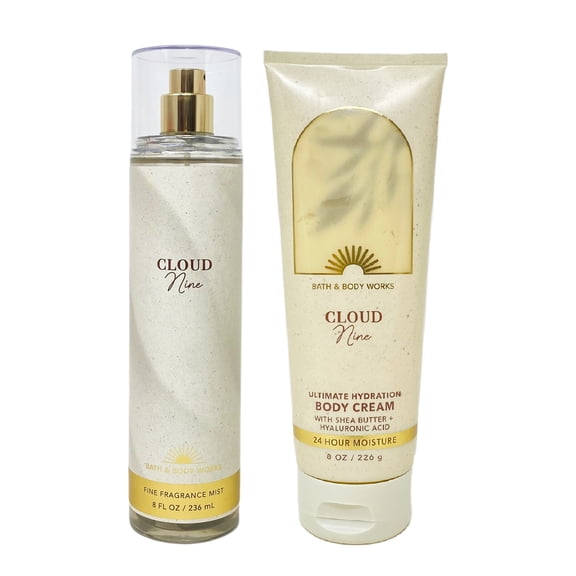 Bath and Body Works Cloud Nine Duo Gift Set - Fragrance Mist and Body Cream - Full Size