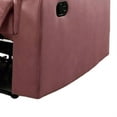 thumbnail image 4 of Jessy Manual Recliner Chair, Tufted Cushioned Rose Pink Velvet, 4 of 6