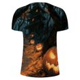 thumbnail image 5 of WOLIAUO Funny Mens Halloween Crewneck T-Shirt Lightweight Breathable Short Sleeve Mens Summer Shirts for Everyday, Shirts for Men Graphic Print Tops 3XL Black, 5 of 8