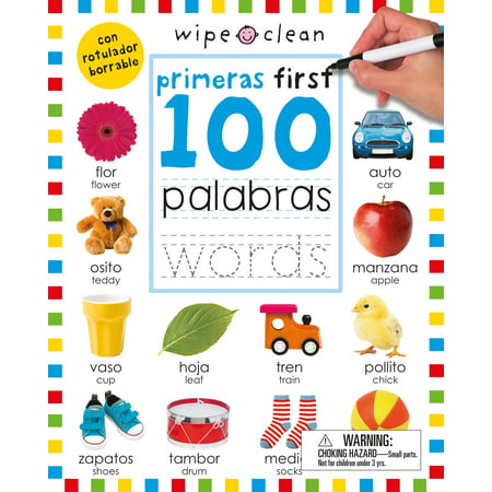 Wipe Clean: First 100 Words Bilingual (100 Best Words In English)