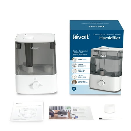 Levoit - Classic 300 Lite 1.58 gallon Ultrasonic Cool Mist Humidifier - Gray