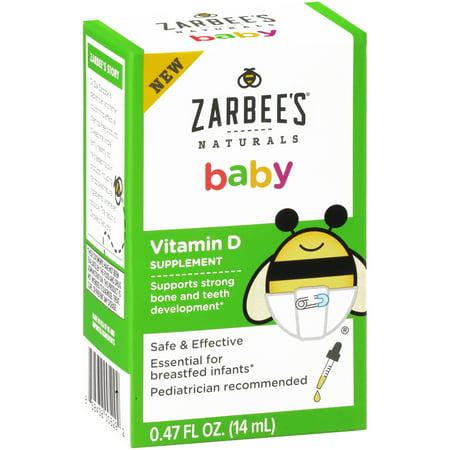 Zarbee's Naturals Baby Vitamin D Supplement, 0.47 fl. oz. - Walmart.com