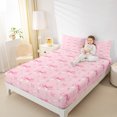 thumbnail image 5 of Homewish Girly Pink Bow-tie Bed Sheets for Kids, Kawaii Cartoon Bow King Sheets, Princess Style Sheet Set, Super Cozy Room Decor, 4-Piece, 5 of 8
