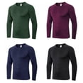 thumbnail image 3 of Minimanihoo Men Compression Elastic Shirts Long Sleeve Sports Tight Tops, 3 of 10