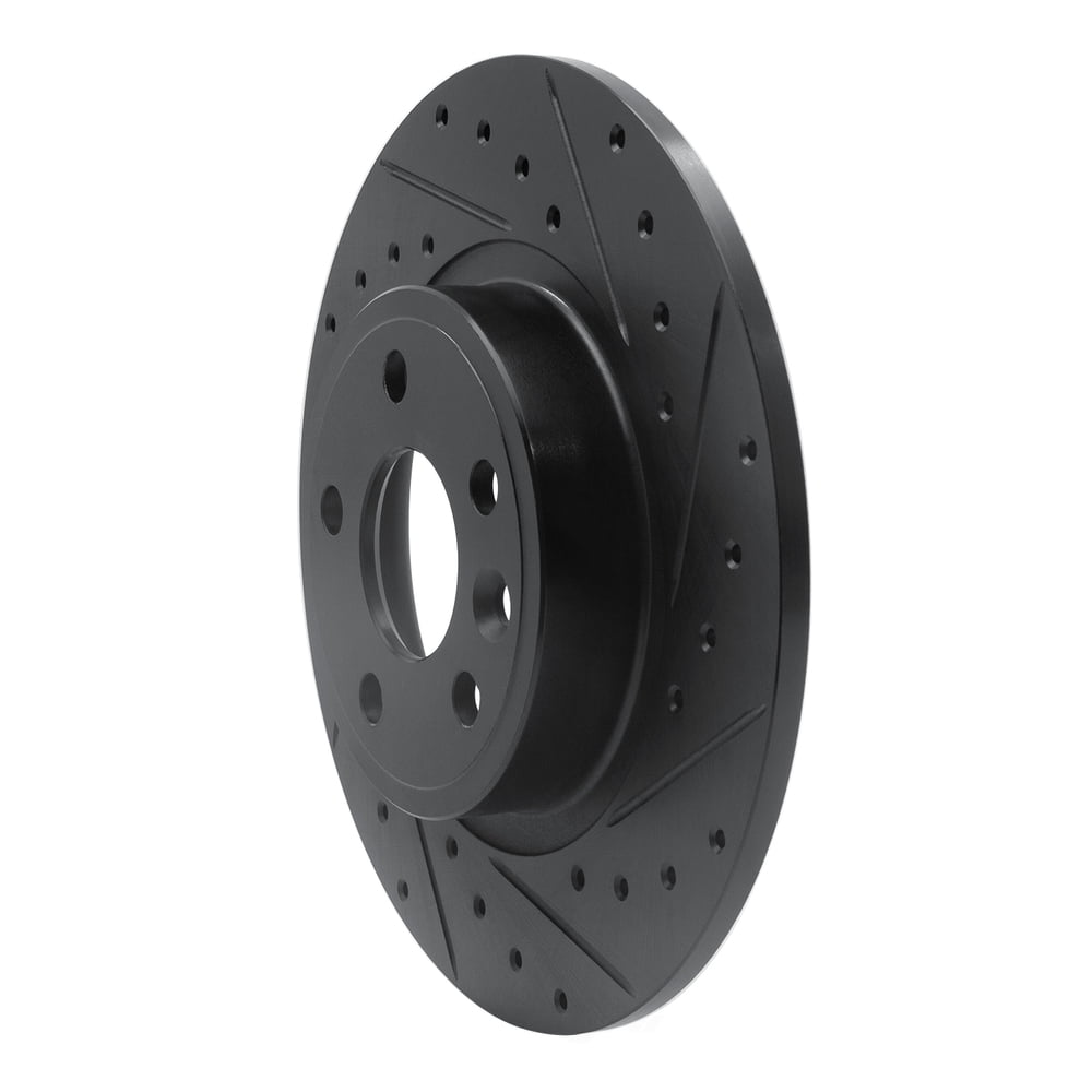 Dynamic Friction Company 633-11027R DFC Brake Rotor - Drilled And Slotted - Black