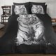 thumbnail image 1 of Negro Blanco Tigre Ropa de cama edredón completo / funda de edredón Juego de cama 3D Foto Real, 1 of 2