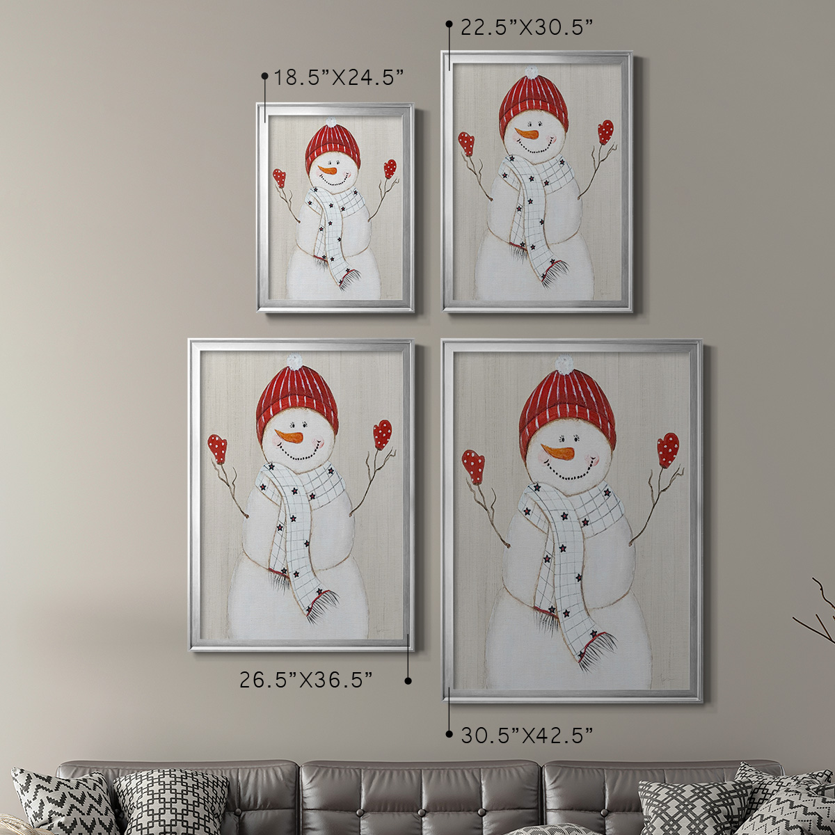 Festive Snowman III Premium Classic Framed Print - Ready to Hang