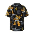 thumbnail image 6 of PAYOHTO Boys Creative Robots Mens Hawaiian Casual Short-sleeved Shirt Tropical Summer Beach Button Down Shirts, 6 of 7