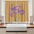 thumbnail image 2 of Ambesonne Aster Kitchen Curtains, Bouquet of Fall Blossom, 55"x39", Blue Violet Pale Brown, 2 of 3
