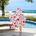 thumbnail image 3 of Yayeee Kids Hooded Towel with Hand Pockets Beach Soft Absorbent Bath Wrap 50 x 23.5 inch, Pink Floral, 3 of 5
