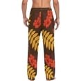thumbnail image 2 of Autumn Leaves Pattern Ghost Pajama Pants, Men's Lounge Pants Light with Drawstring and Pockets, Christmas New Year Birthday Father's Day Gifts, 2 of 7