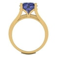 thumbnail image 4 of Clara Pucci 18K Yellow Gold Round Cut 3Ct Simulated Tanzanite Engagement Ring + Matching Band - Luxury Box Included, 4 of 7