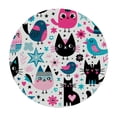 thumbnail image 2 of PIKWEEK Cute Cartoon Animals Round Fitted Polyester Tablecloth with Elastic Edged, for Home Kitchen Restaurant Dining Tables, 2 of 7