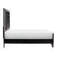 thumbnail image 3 of Benjara Aisha Modern Queen Bed, Tufted LED Backlight Headboard, Mirror Trim, Black, 3 of 5