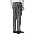 thumbnail image 3 of INSPIRE CHIC Irregular Pattern Pants for Men's Flat Front Prom Color Block Stripe Pants 30 Black, 3 of 6